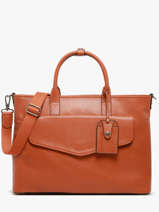 Leather Flandres Briefcase 1 Compartment Flandres Etrier Orange flandres EFLA8231