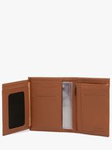 Wallet With Coin Purse Leather Etrier Brown madras EMAD5016-vue-porte