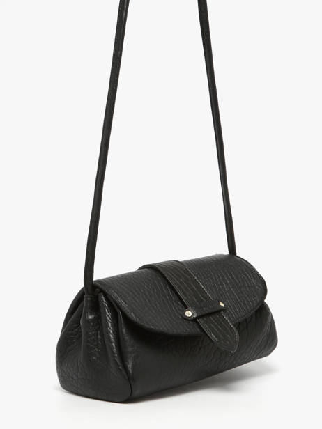 Sac Bandoulière M Agnes Cuir Etrier Noir agnes EAGC205M vue secondaire 5
